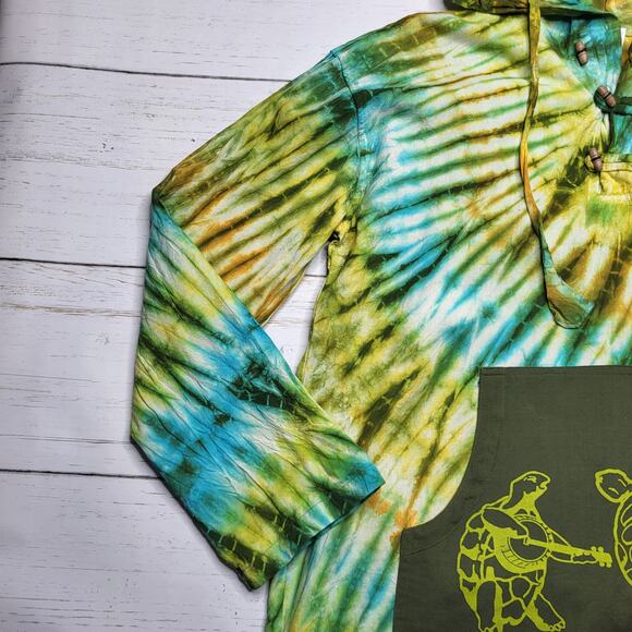 Gypsy Rose Grateful Dead Terrapin Banjo Tie Dye Cotton Hoodie Sweatshirt Turtle - Picture 5 of 9